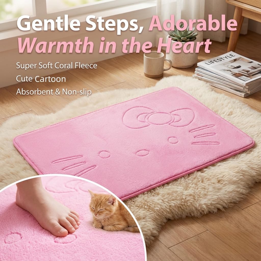 Stay Young 0-6 inch thick coral fleece rug offers plush comfort