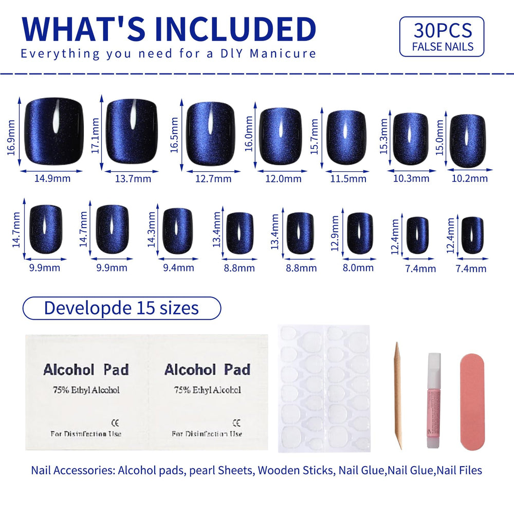 Stbisen 15-sizes kit ensures a precise fit for different nail beds.