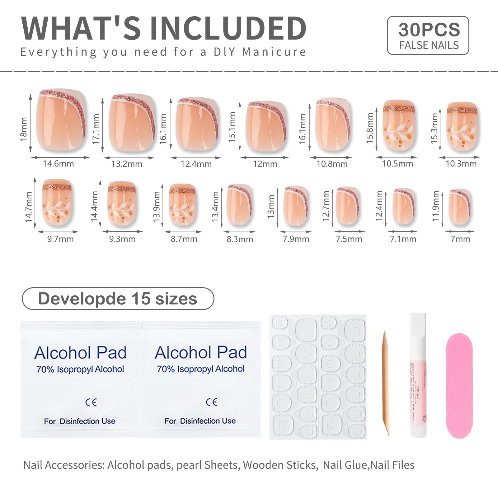 Stbisen 30 piece manicure kit includes everything for at home application