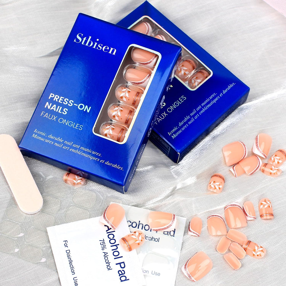 Stbisen Reusable glue on nails provide quick, tool free manicures with lasting wear