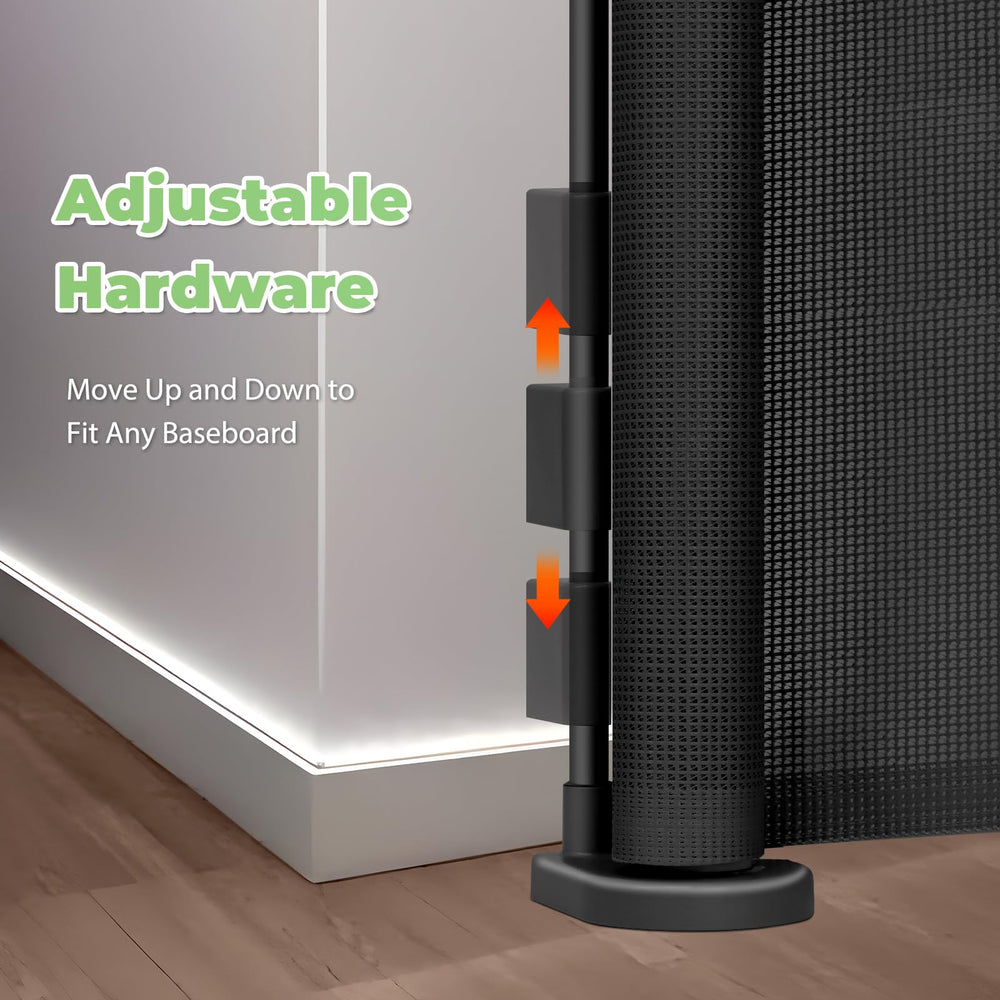 Stcockis adjustable brackets prevent baseboard damage during installation.