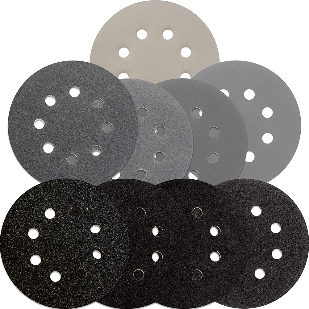 S&F STEAD & FAST 80 grit disc on a 5-inch hook-and-loop pad for fast material removal