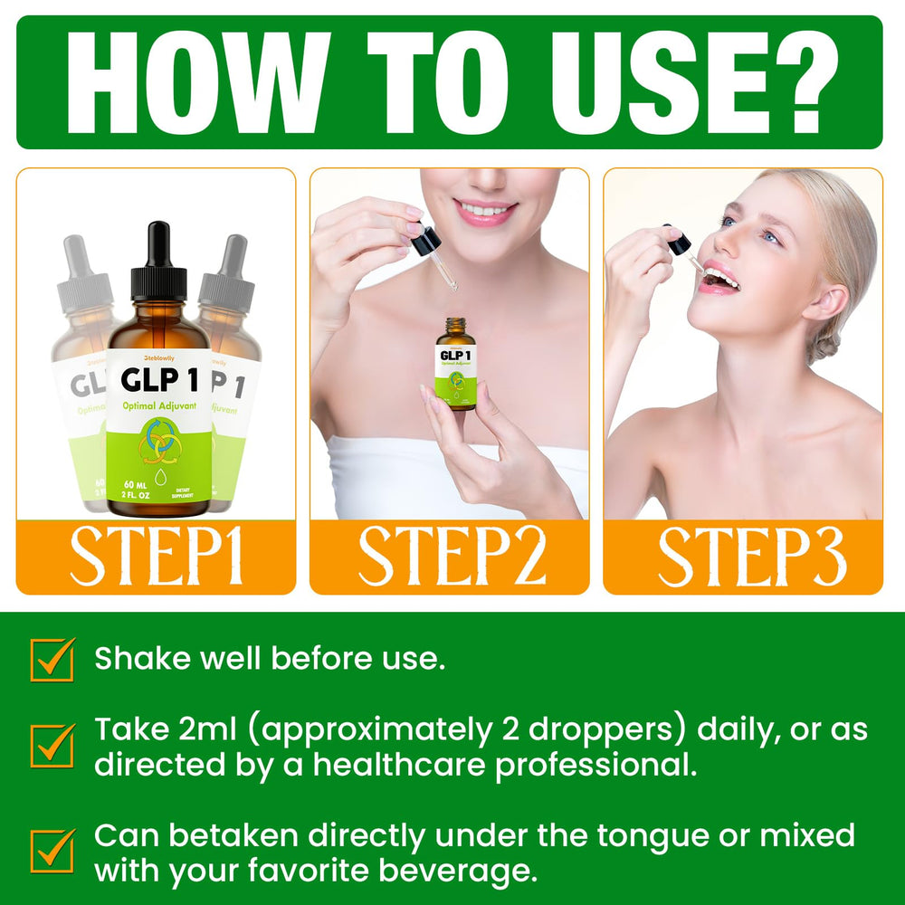 Steblowlly GLP-1 liquid drops prepared beside lemon bottle in daily routine