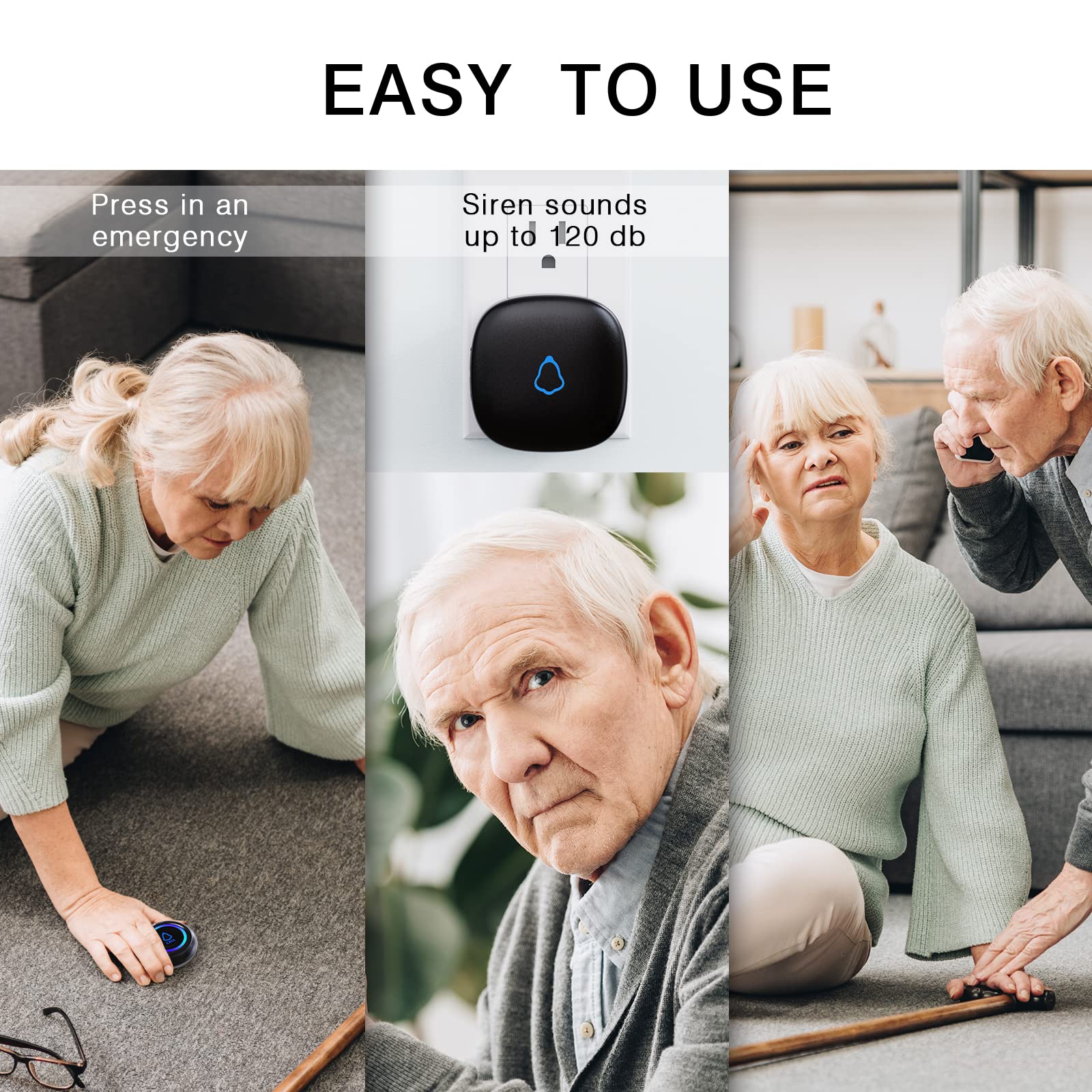 STECHRO Caregiver Receiver with buttons for easy nurse calling.