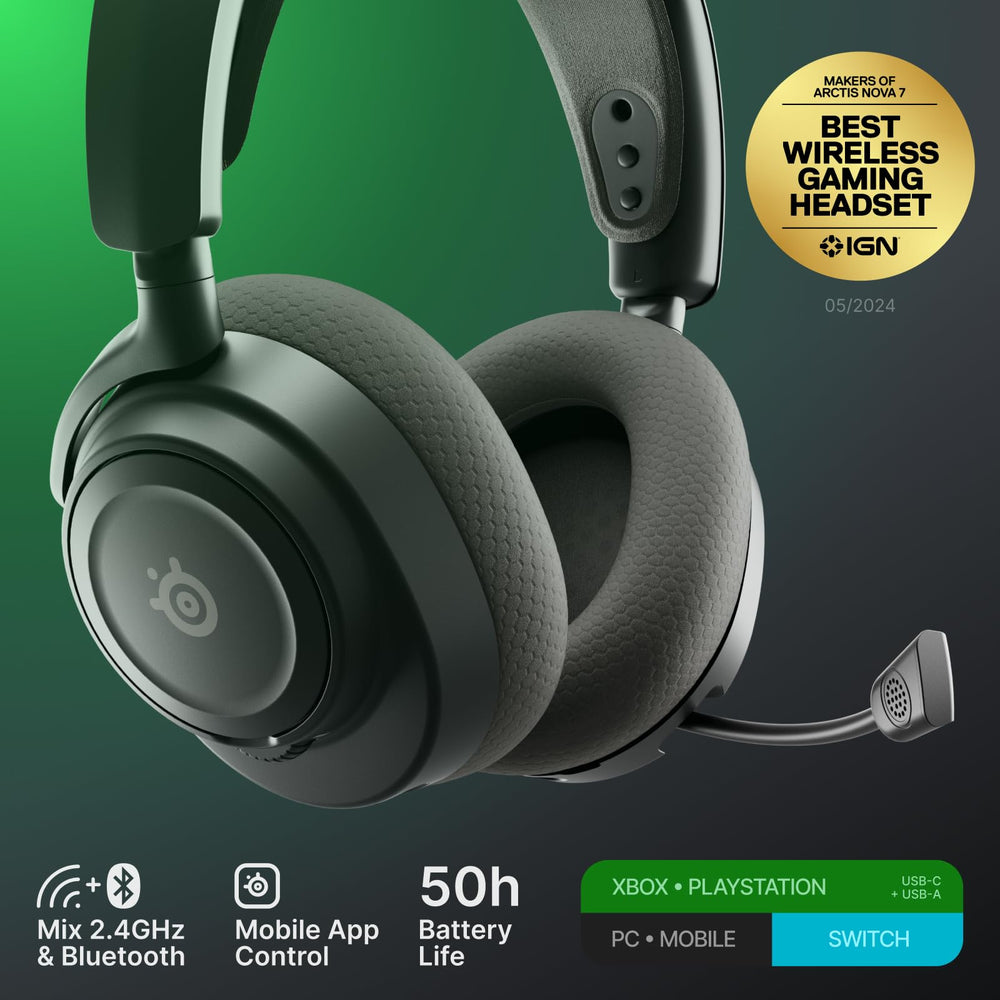 Close-up of SteelSeries Arctis Nova 7X neodymium drivers for rich audio.