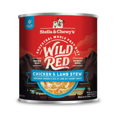 Stella & Chewy's Wild Red wet dog food pack of 6 cans offers high-protein, grain-free nutrition.