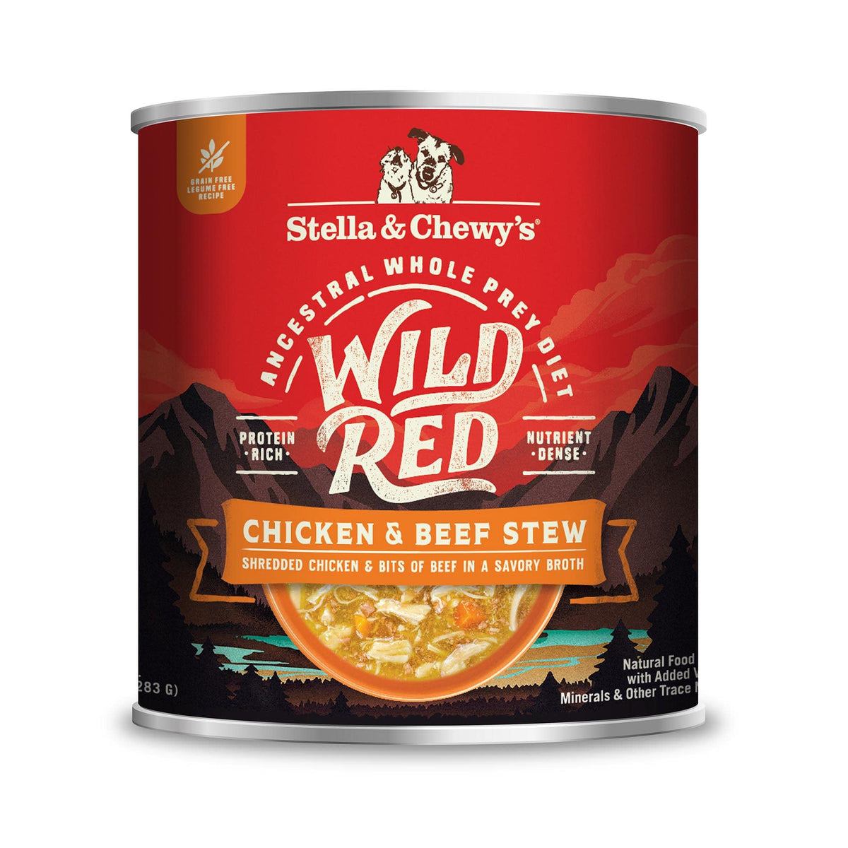 Stella & Chewy's Wild Red Wet Dog Food with chicken and beef stew, grain-free protein for picky eaters