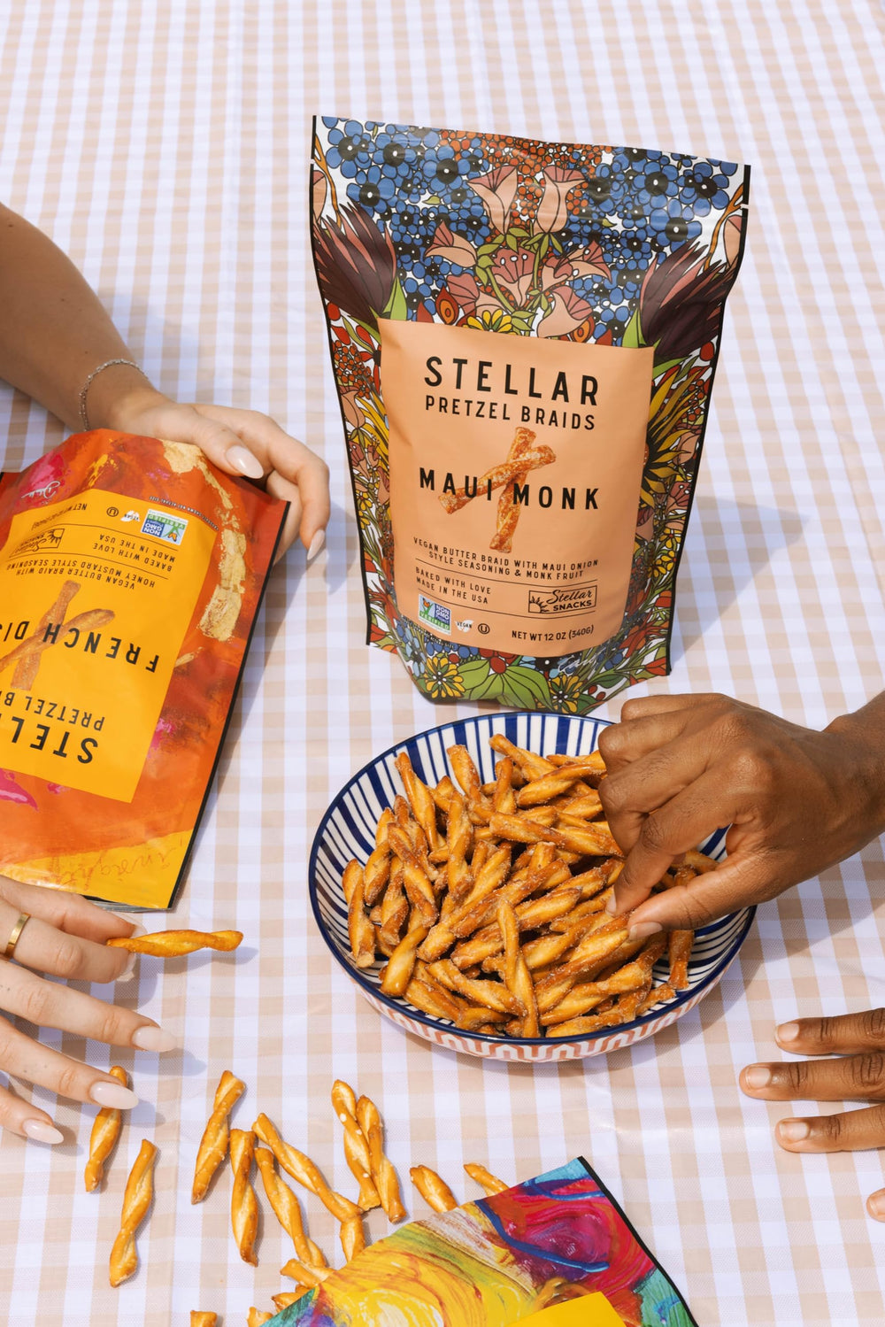 Stellar Snacks Pretzel Braids close-up texture from scratch bake details