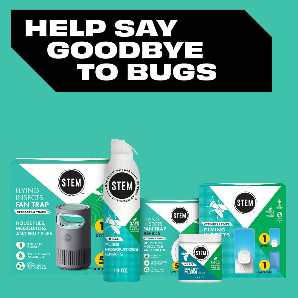 STEM fruit fly trap dye-free packaging reinforces product purity and safety.