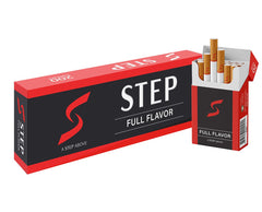 STEP Full Flavor Red Herbal Cigarettes box in a full carton for convenient stocking