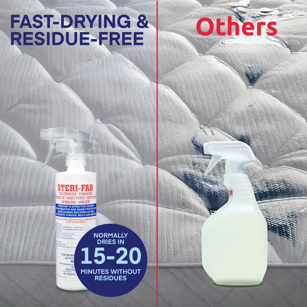 Steri-Fab mite and insect control on mattresses and furniture with no residue