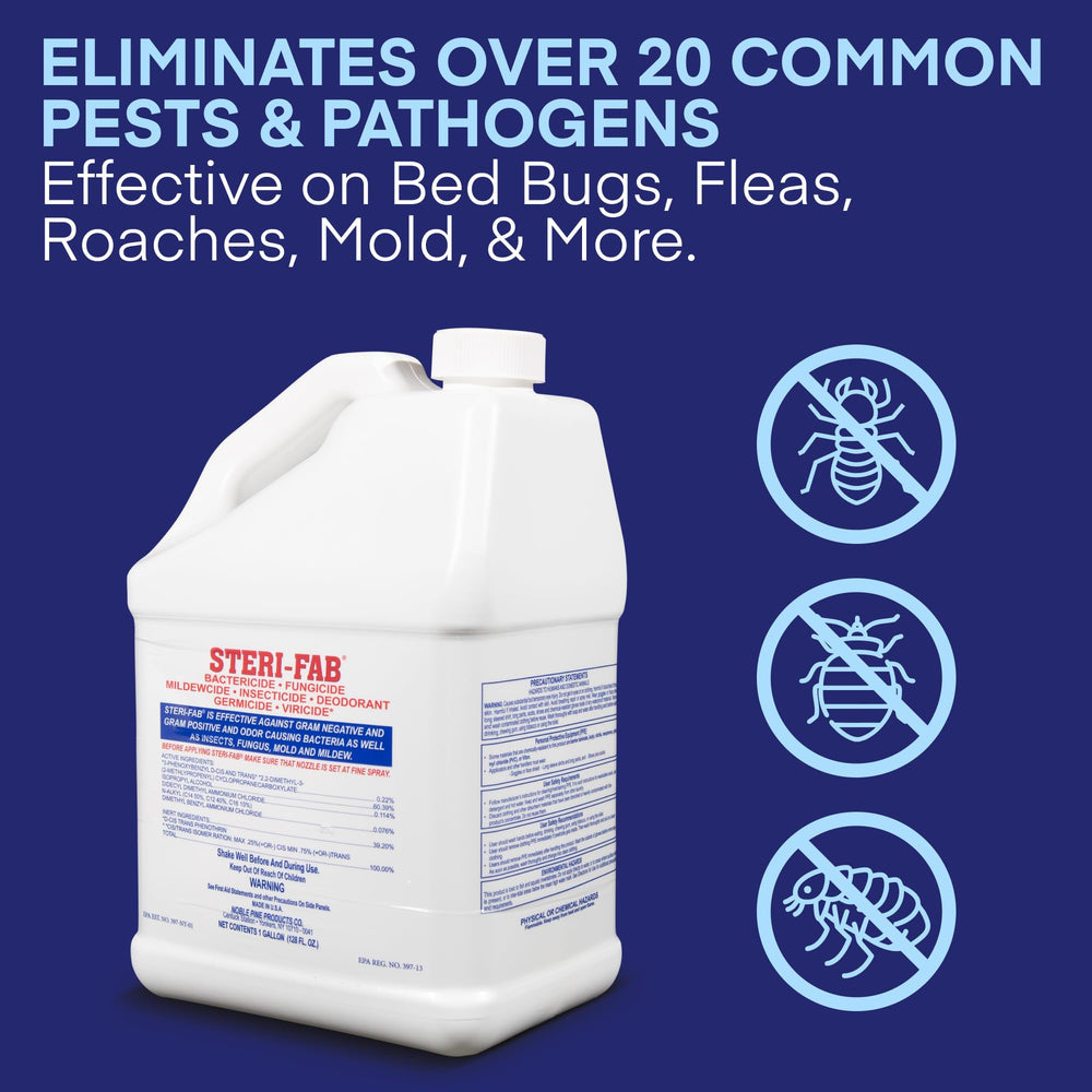 Steri-Fab spray targets bed bugs on mattress for effective pest control