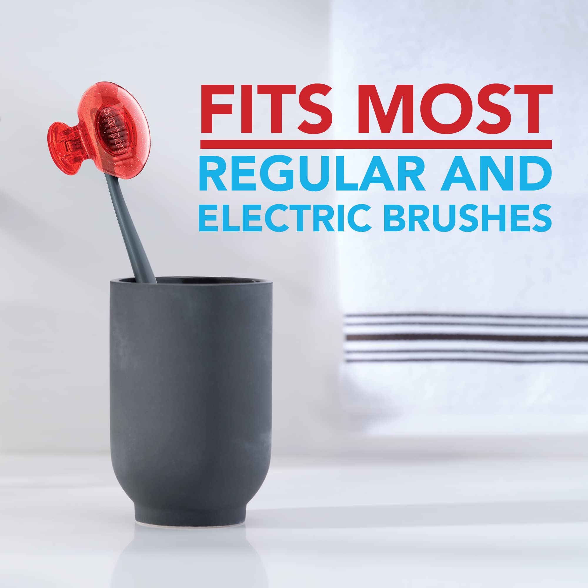 Steripod Kids toothbrush protector is travel-friendly for healthy brushing away from home