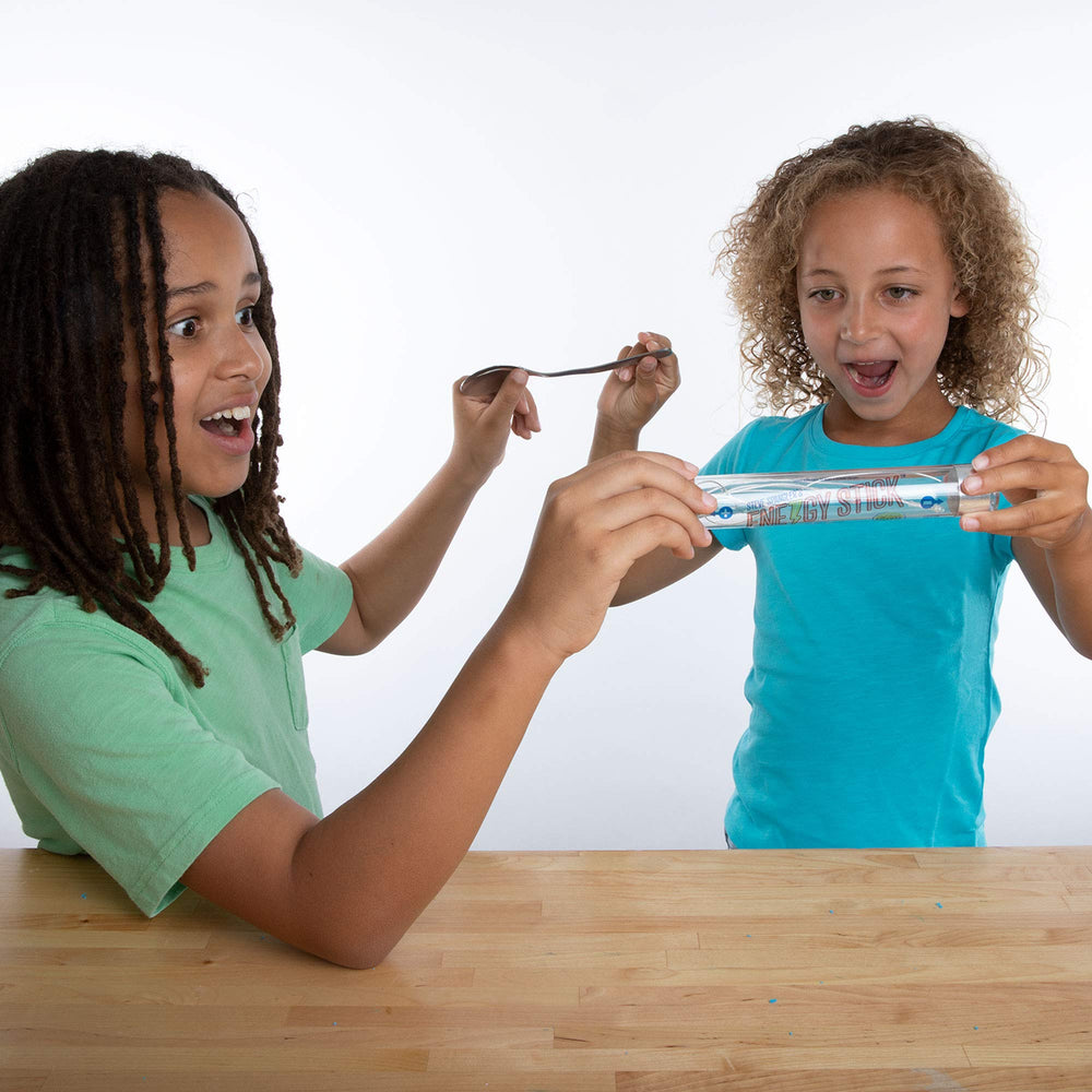 Steve Spangler Energy Stick lights and sounds showcase electrical concepts.