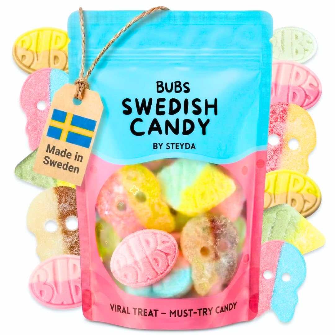 STEYDA BUBS Swedish Candy skulls in a bowl, great for sharing.