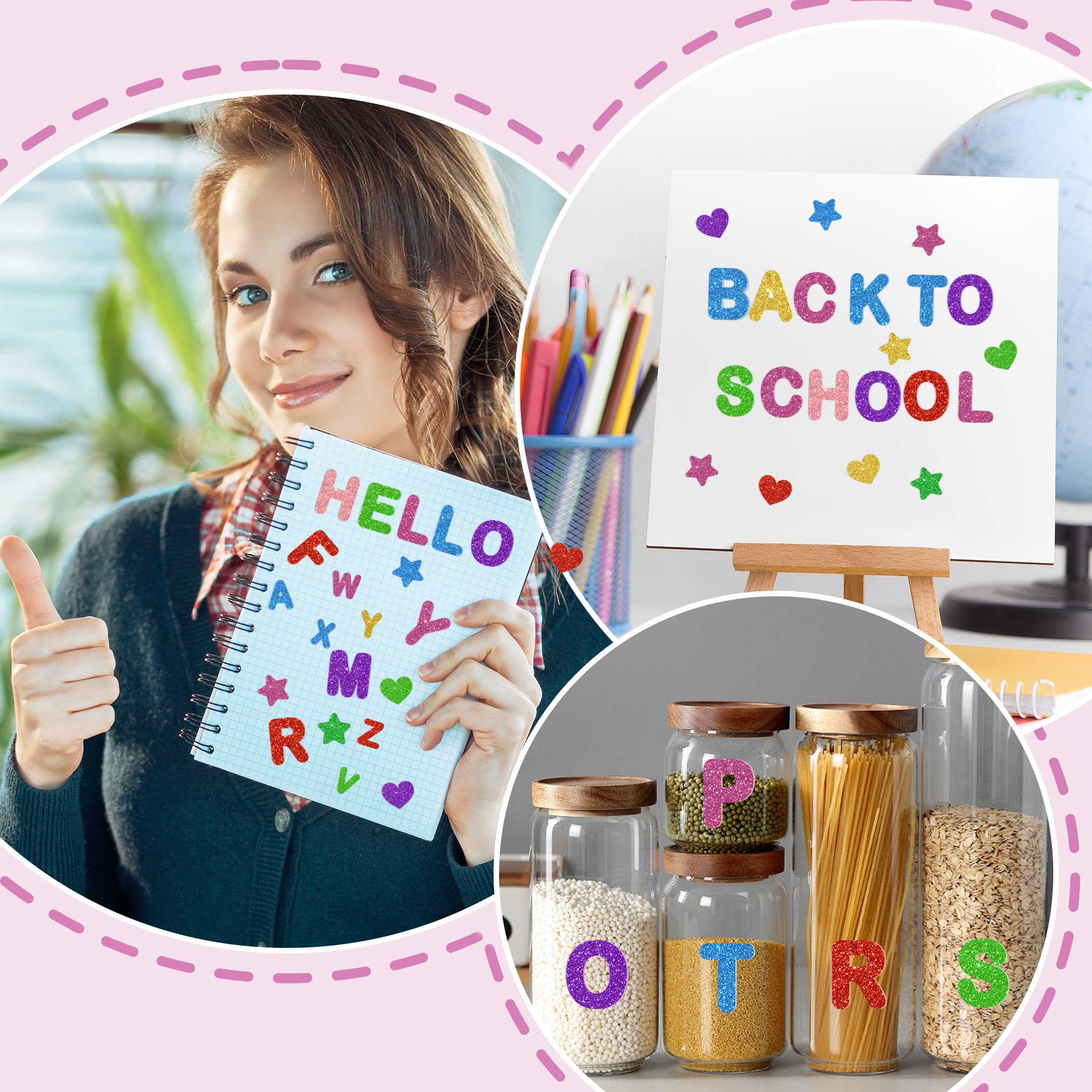 Sticeard glitter foam letters boost party decorations and gift packaging with sparkle.