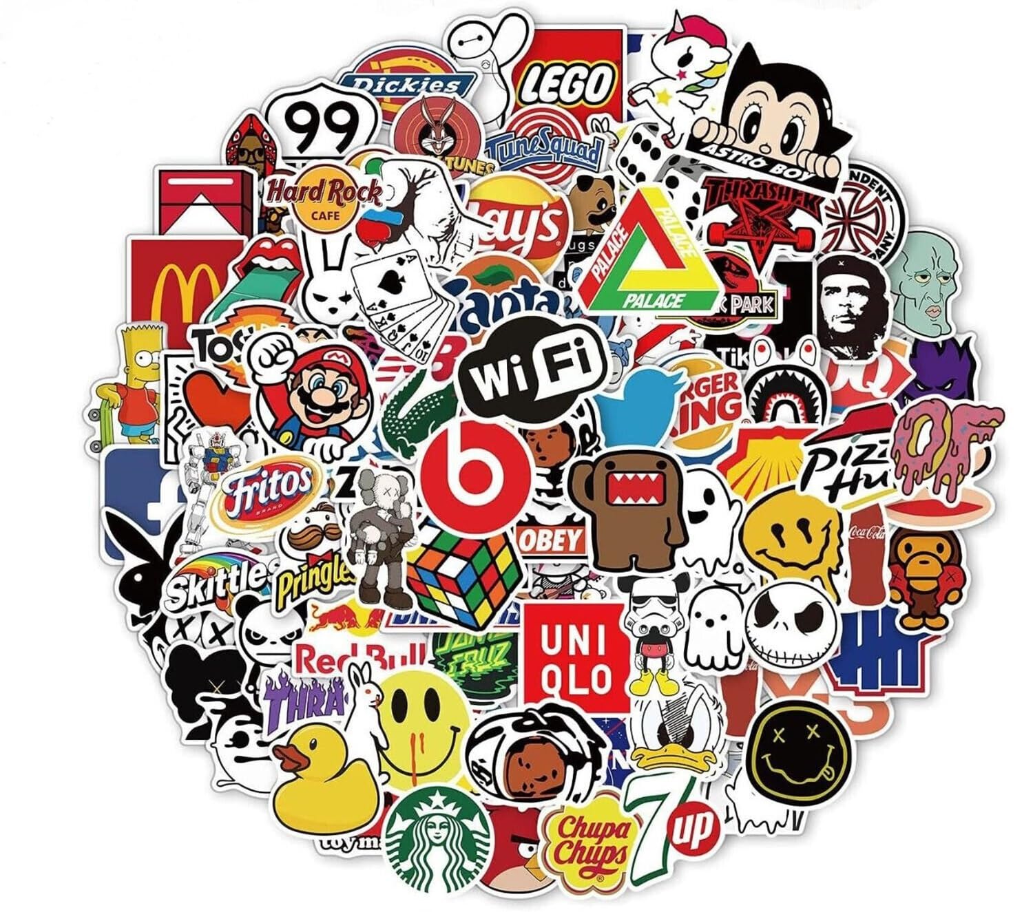 StickerSity 100pcs random stickers on a laptop for self expression