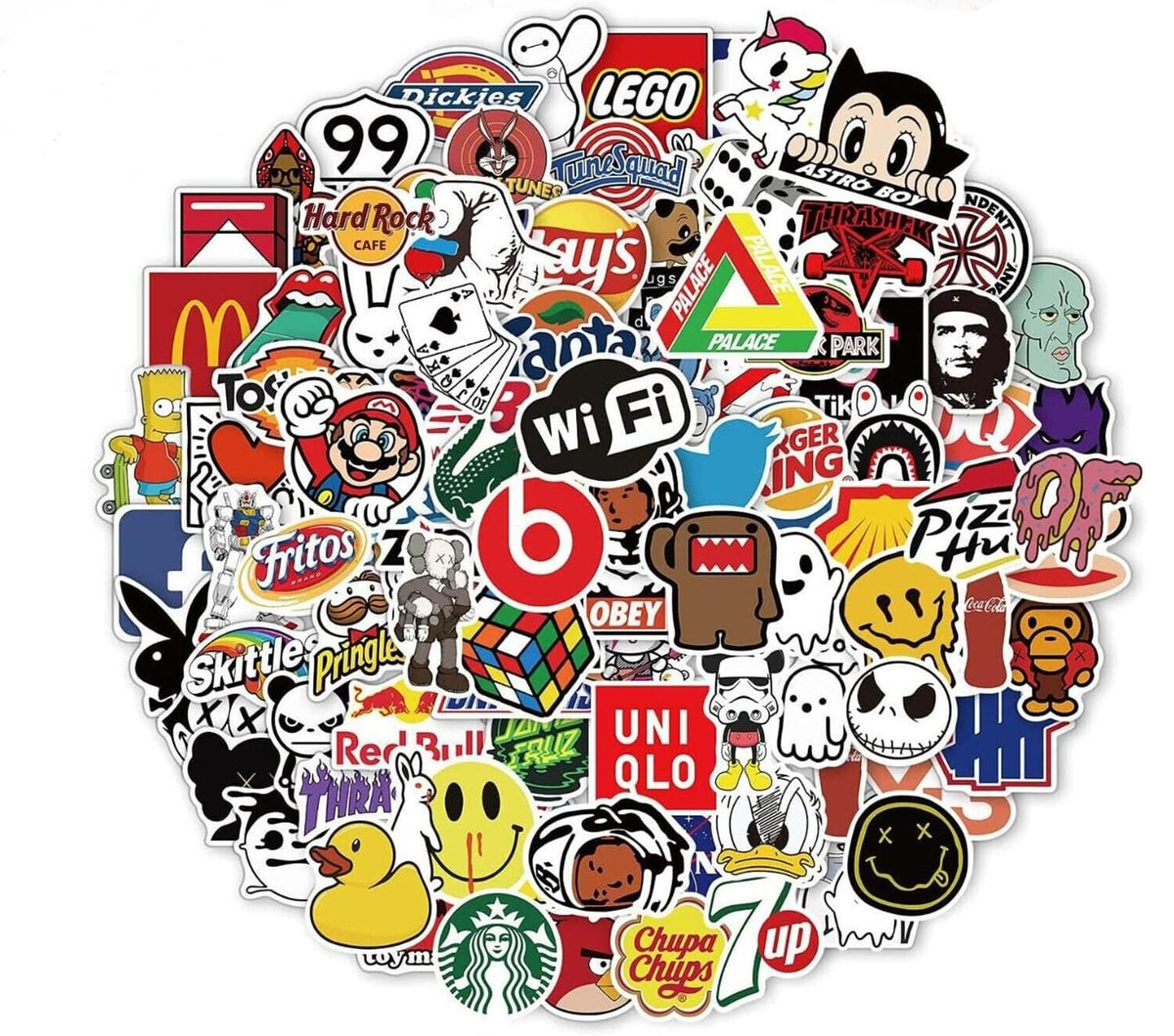 StickerSity 100pcs random stickers on a laptop for self expression