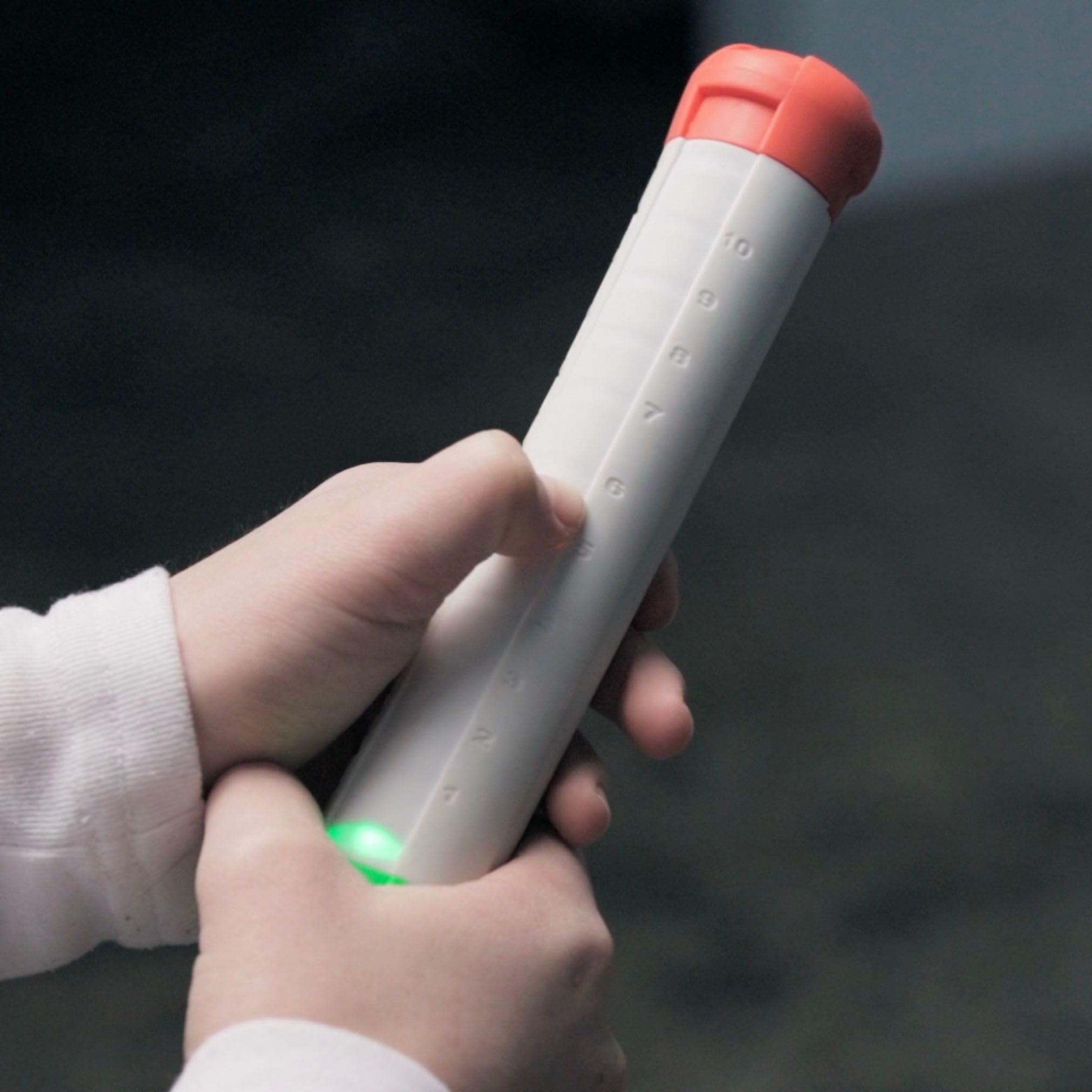 Stickflip LED feedback and beeps reinforce progress during play.
