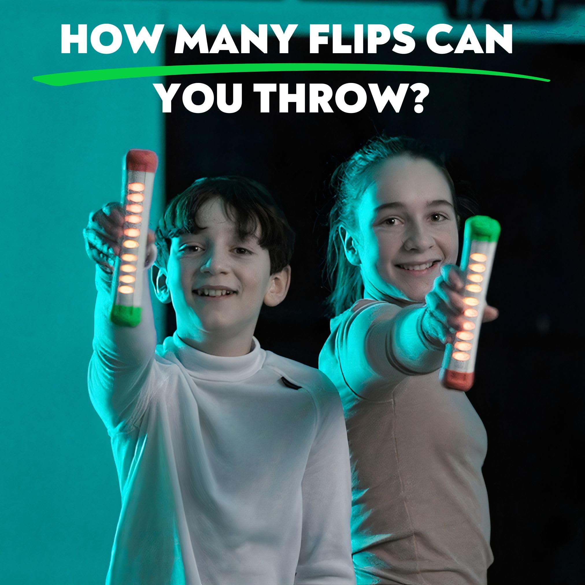 Stickflip portable design fits indoors or outdoors for spontaneous fun.