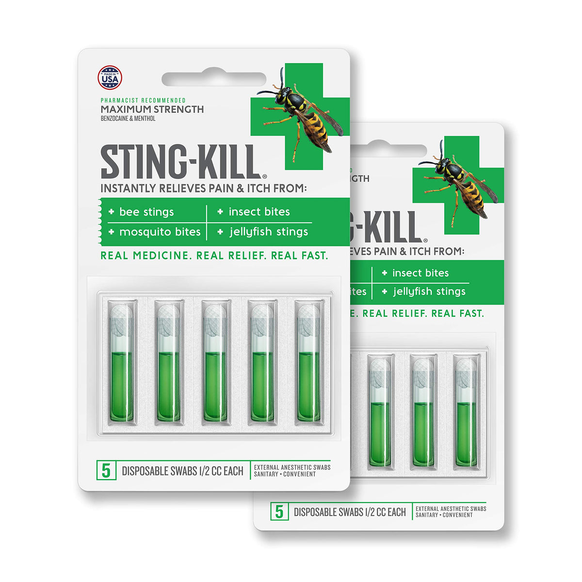 Sting-Kill first aid swabs outdoors use offer quick sting relief.