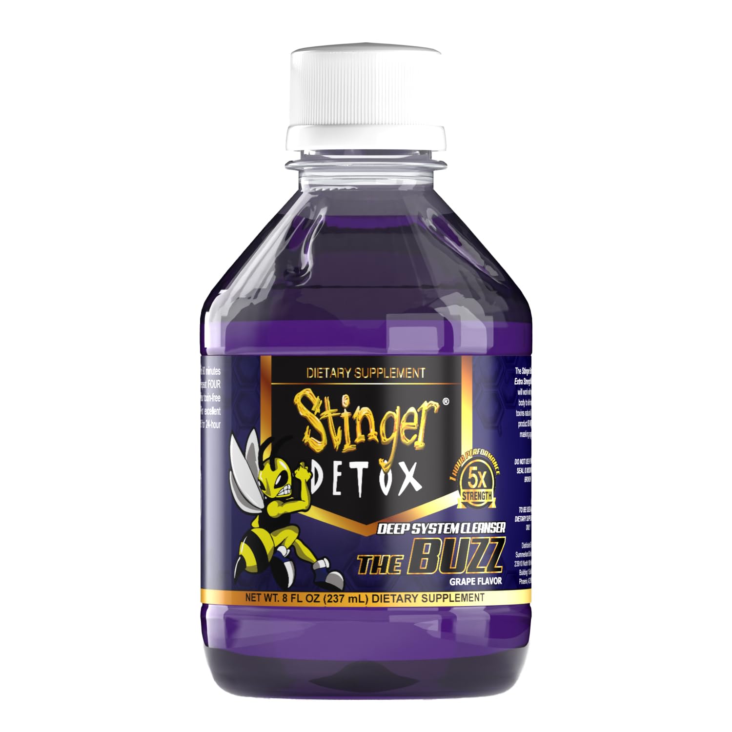 Stinger Detox Buzz grape 2-pack box ready for routine detox days.