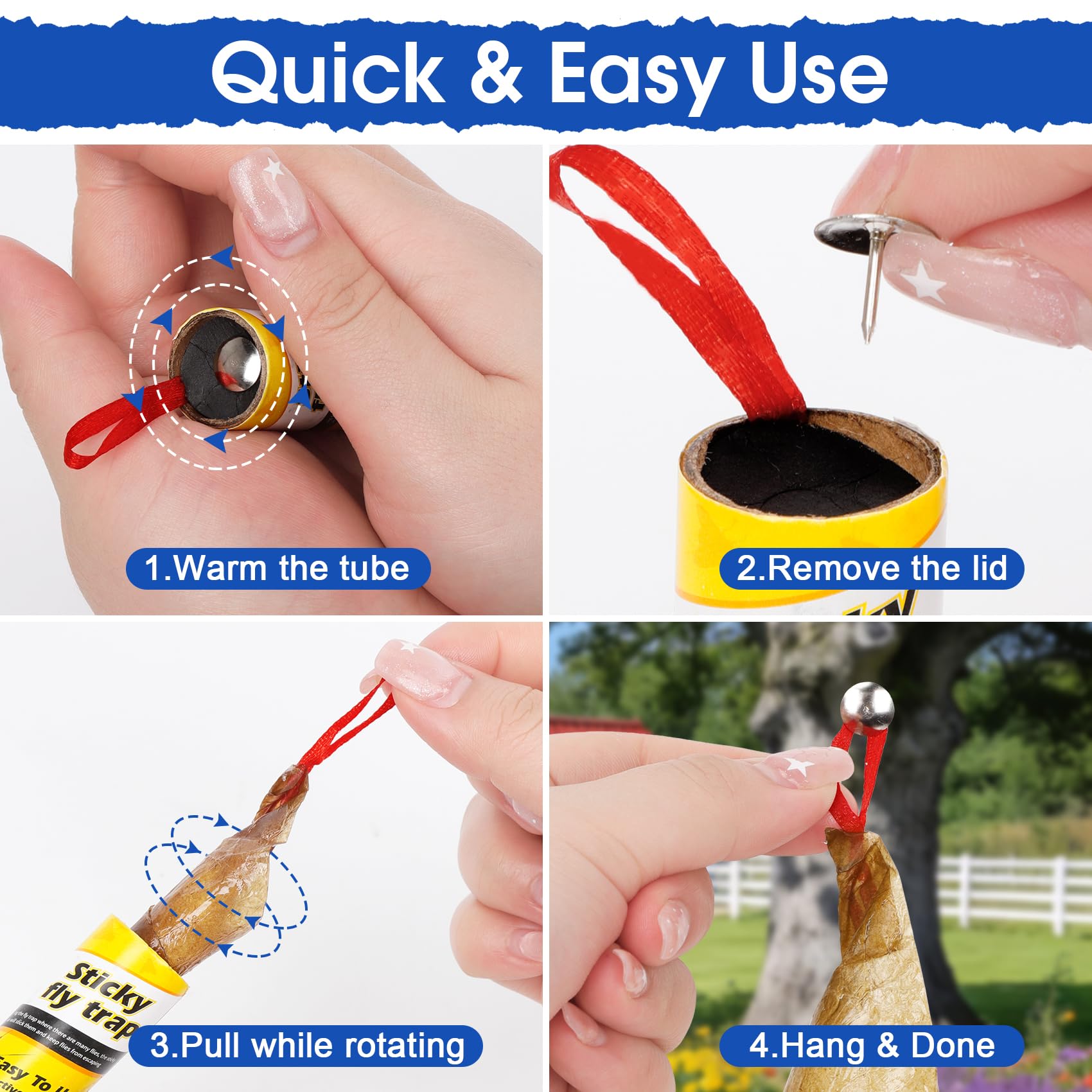 Stingmon sticky fly traps use strong glue to capture gnats.