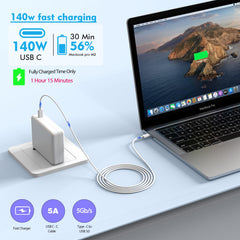 StinkLight 6ft USB-C to USB-C cable ready for desk setup