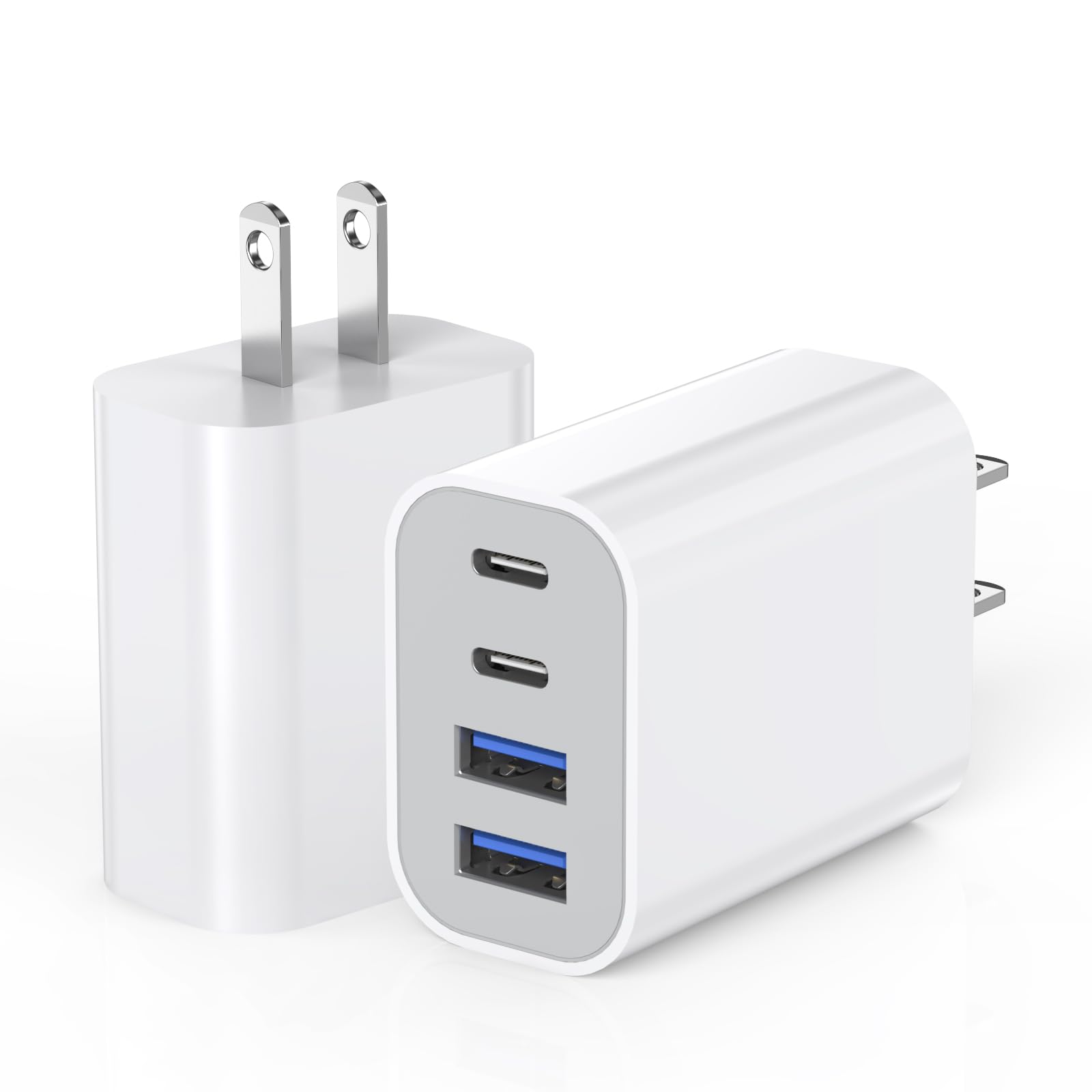 StinkLight USB fast charging block front view with four ports for quick charging