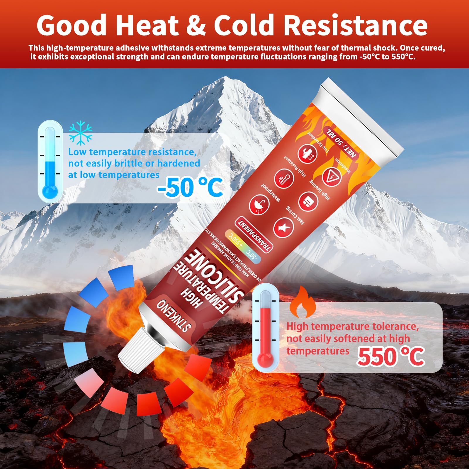 Stnkeno sealant seals oven gaps for improved thermal containment