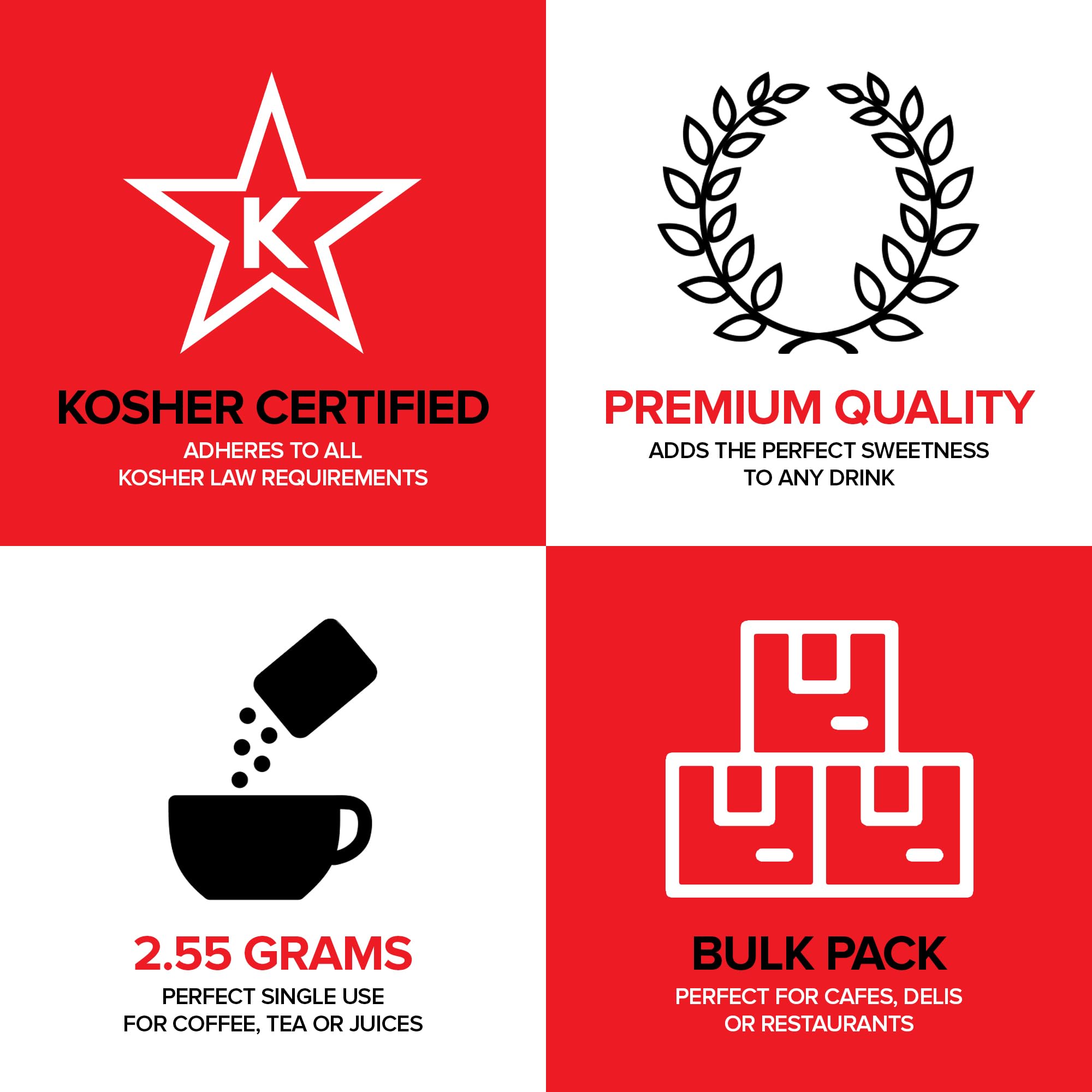 Stock Your Home sugar packets for delis, cafeterias, and office break rooms