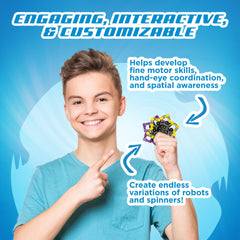 Stomp Rocket Robo Spinner transformable purple, motivates problem-solving during playtime.
