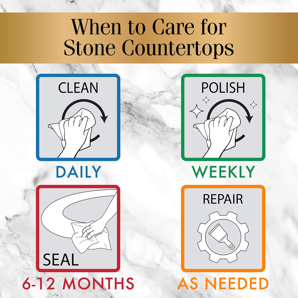 Stone Care International bottle-cap detail underscores controlled dispense for precise application.
