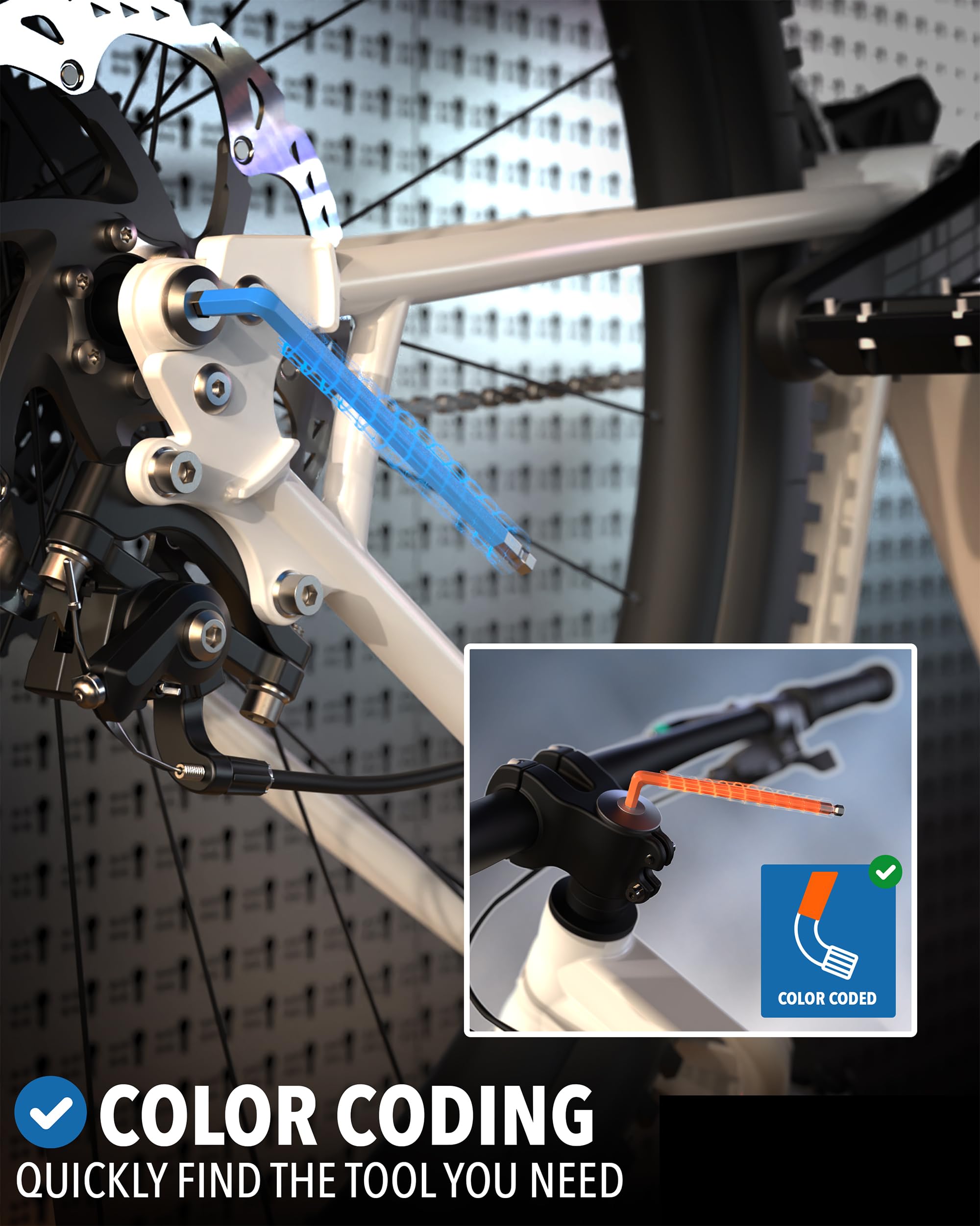 Stone Reef hex keys feature heat-treated alloy steel for lasting strength.