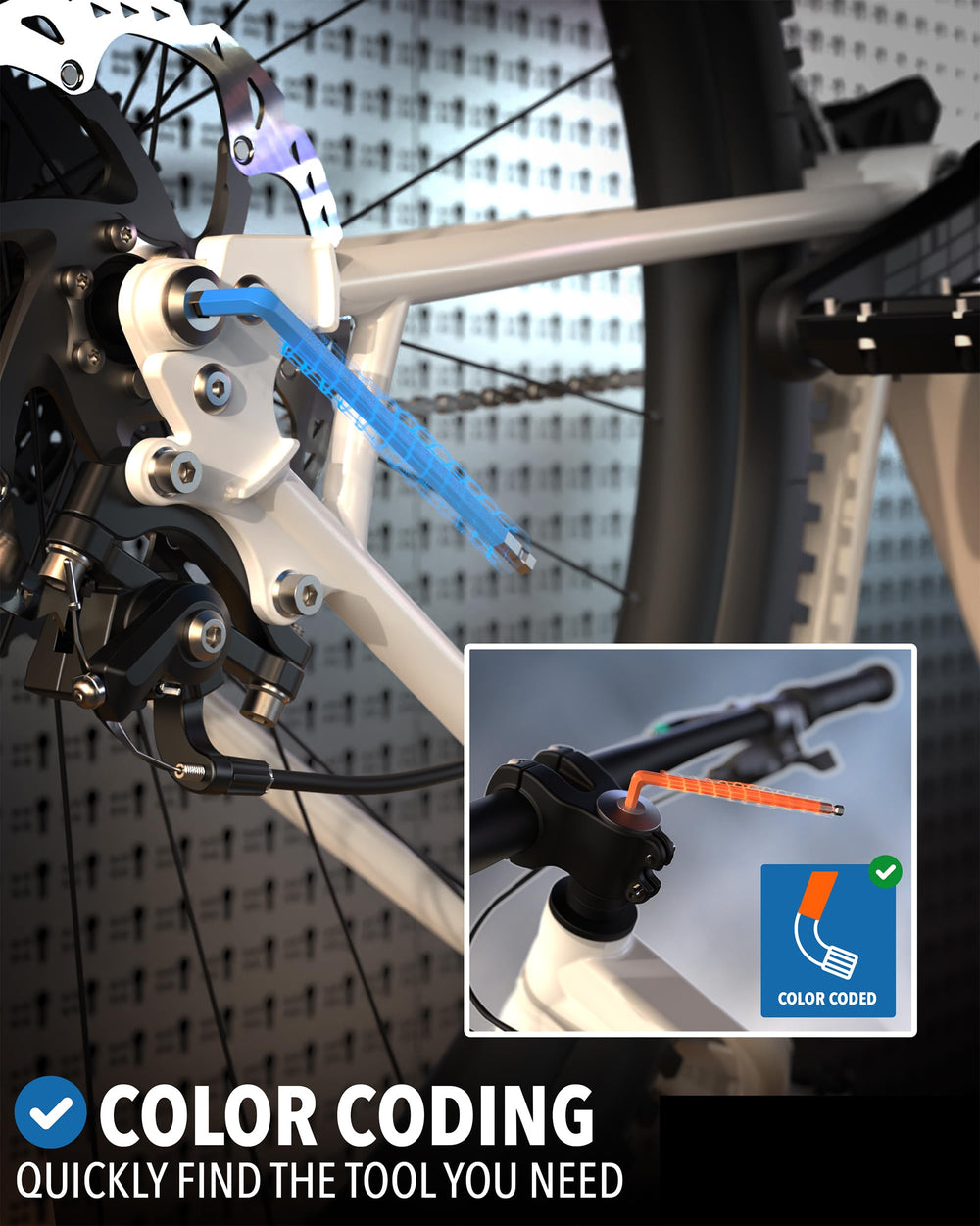 Stone Reef hex keys feature heat-treated alloy steel for lasting strength.