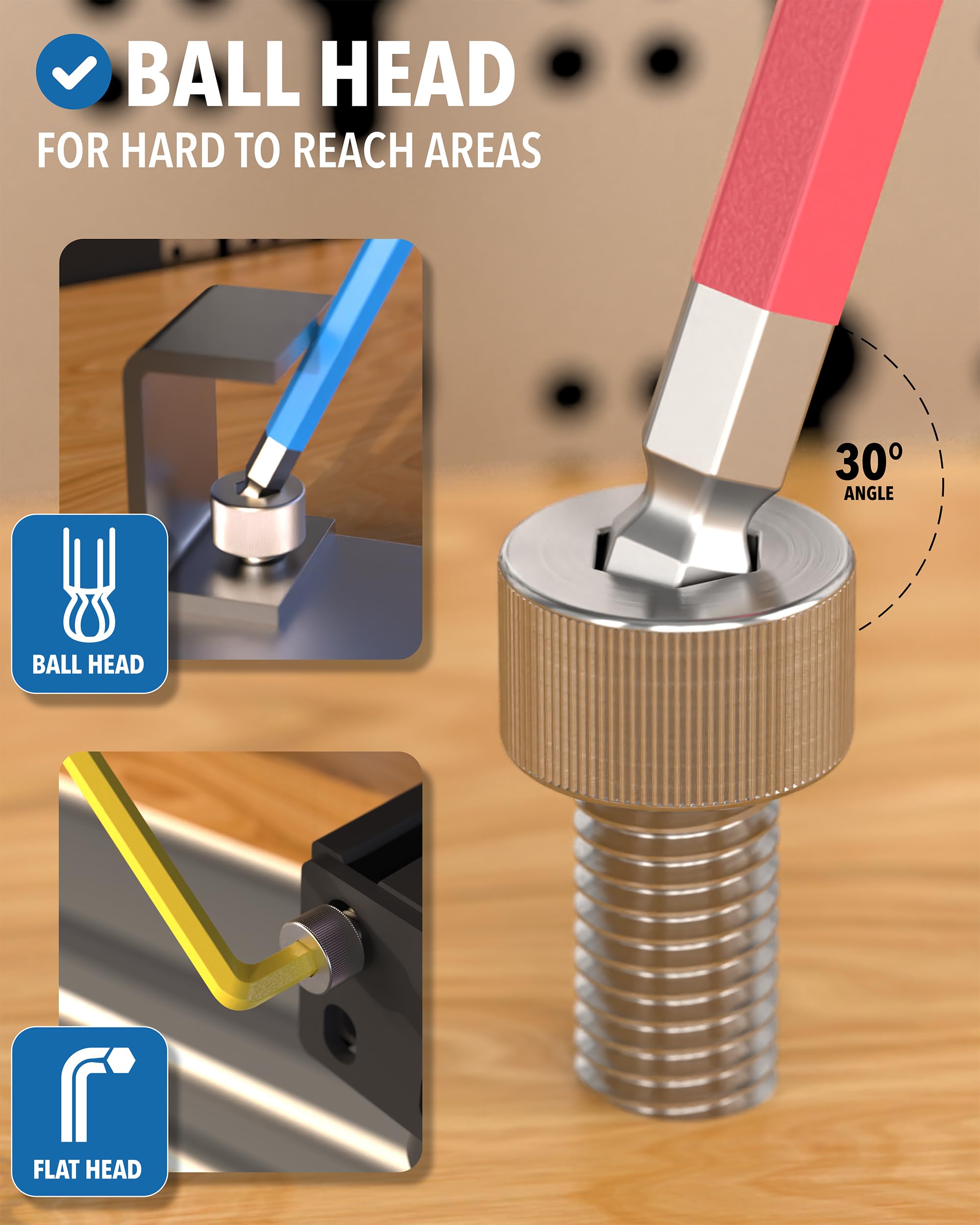 Stone Reef organized holder keeps hex wrenches secure and portable.
