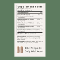 Stonehenge Dynamic Mushrooms Reishi extract capsule emphasizing immune support