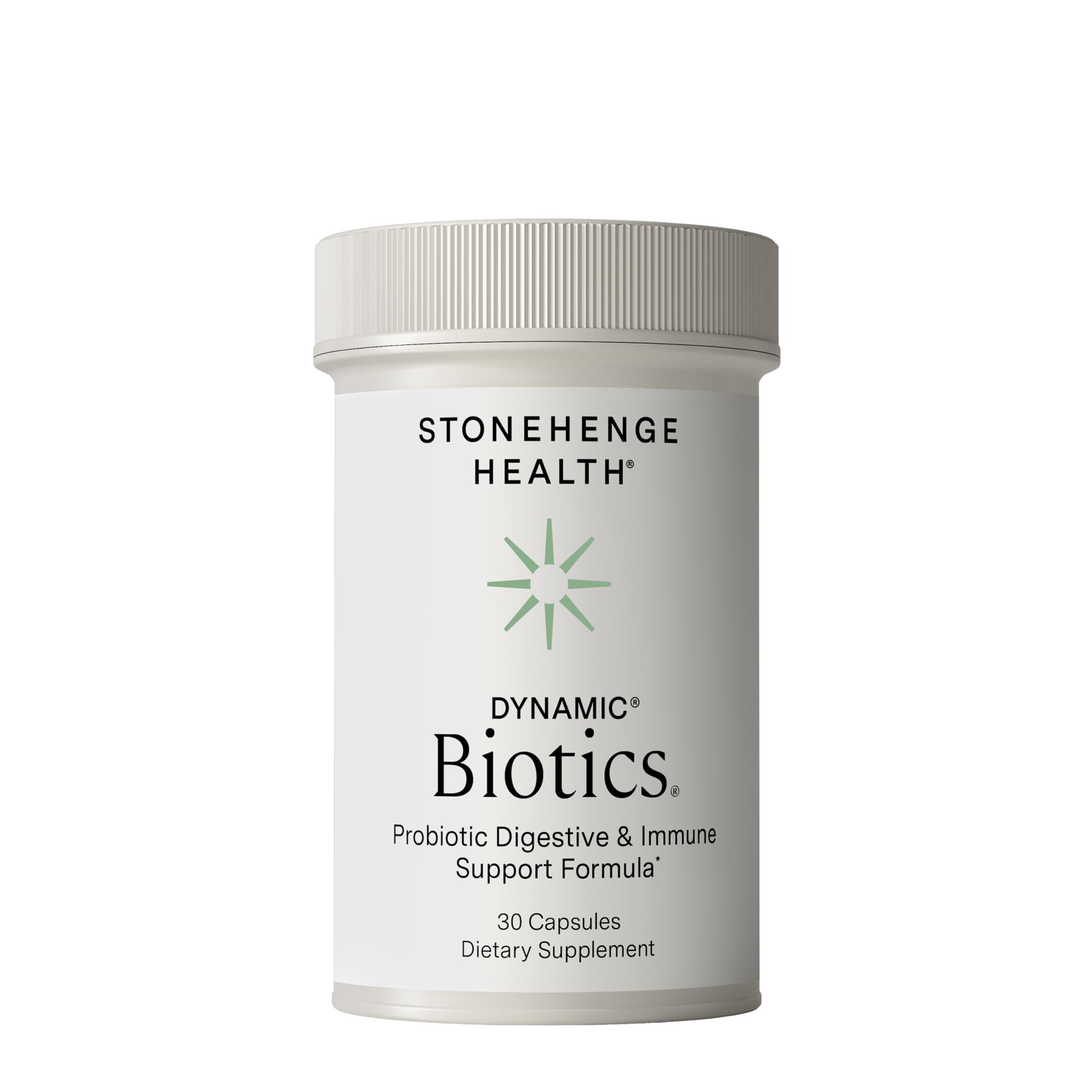 Stonehenge Health Dynamic Biotics bottle front view with 55 Billion CFU potency.