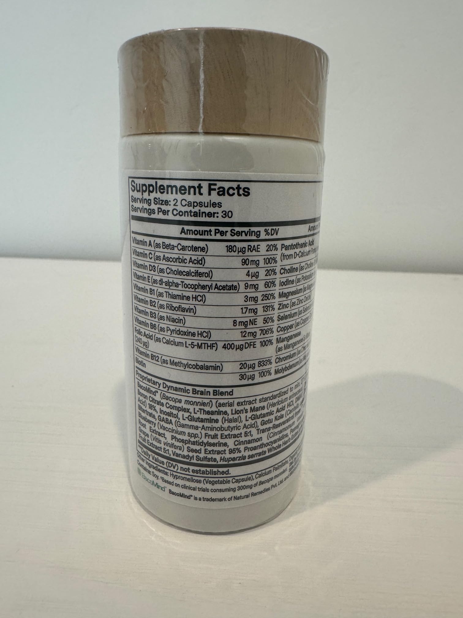 Stonehenge Health Dynamic Brain USA manufacturing label signals cGMP facilities.