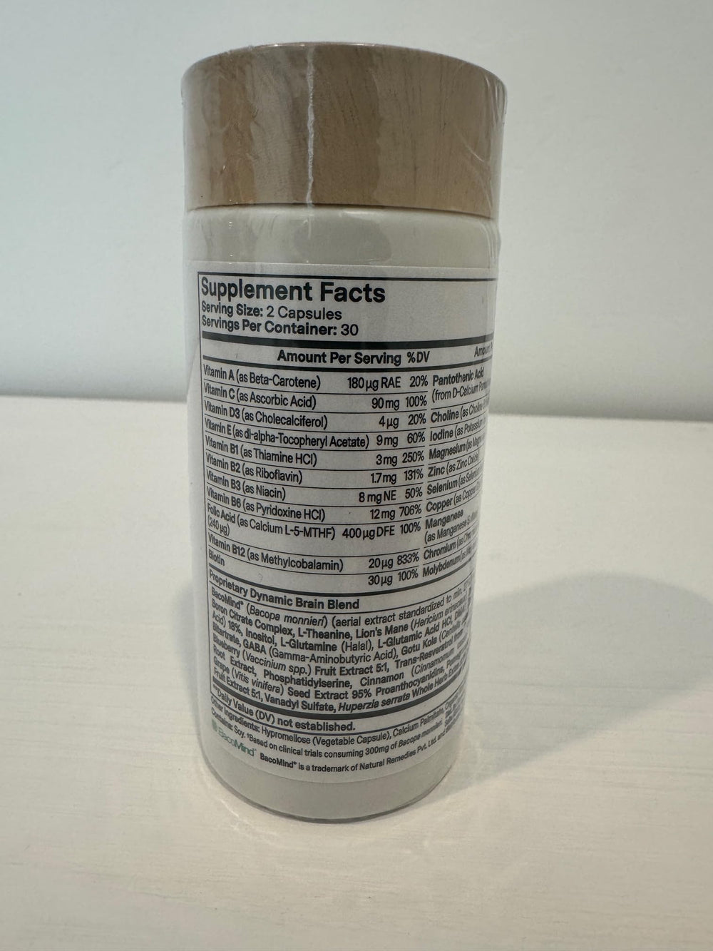 Stonehenge Health Dynamic Brain USA manufacturing label signals cGMP facilities.