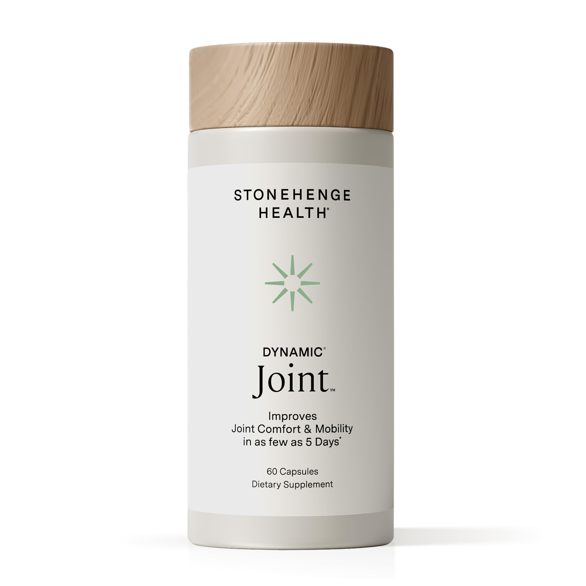 Stonehenge Health Dynamic Joint bottle on table supports daily joint comfort.