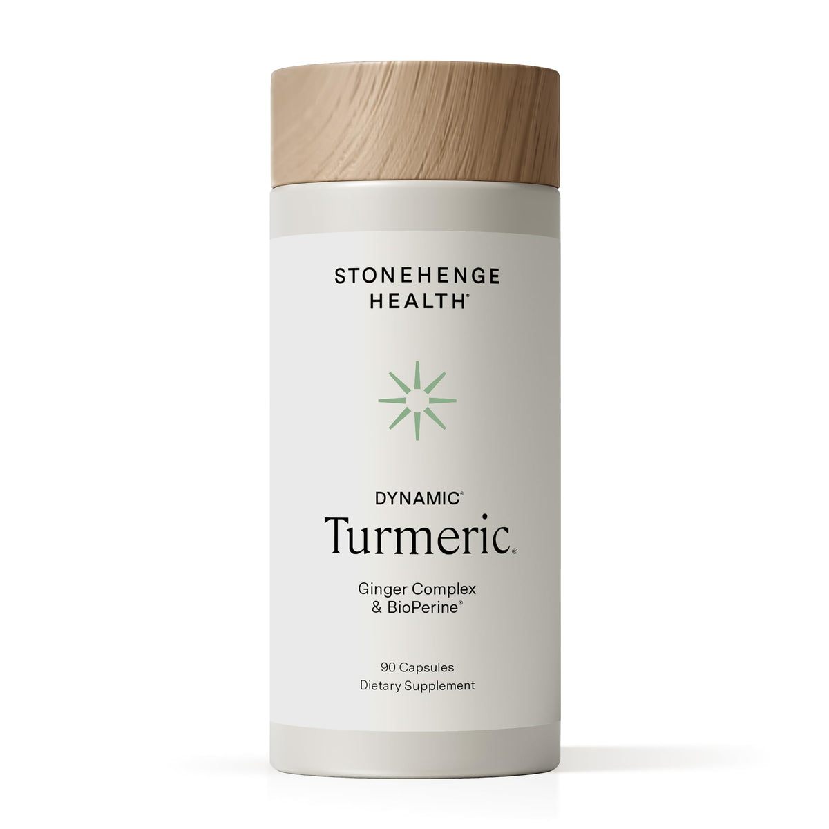 Stonehenge Health turmeric with ginger bottle pouring for daily wellness