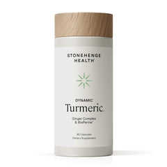 Stonehenge Health turmeric with ginger bottle pouring for daily wellness