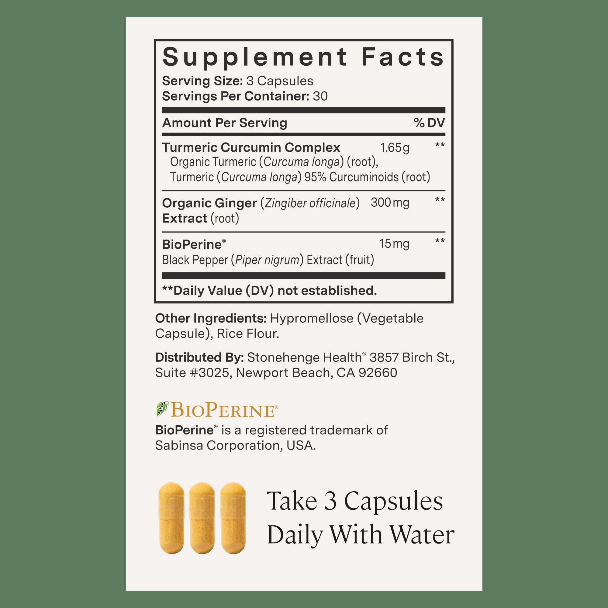 Stonehenge Health dynamic turmeric packaging scene on kitchen counter