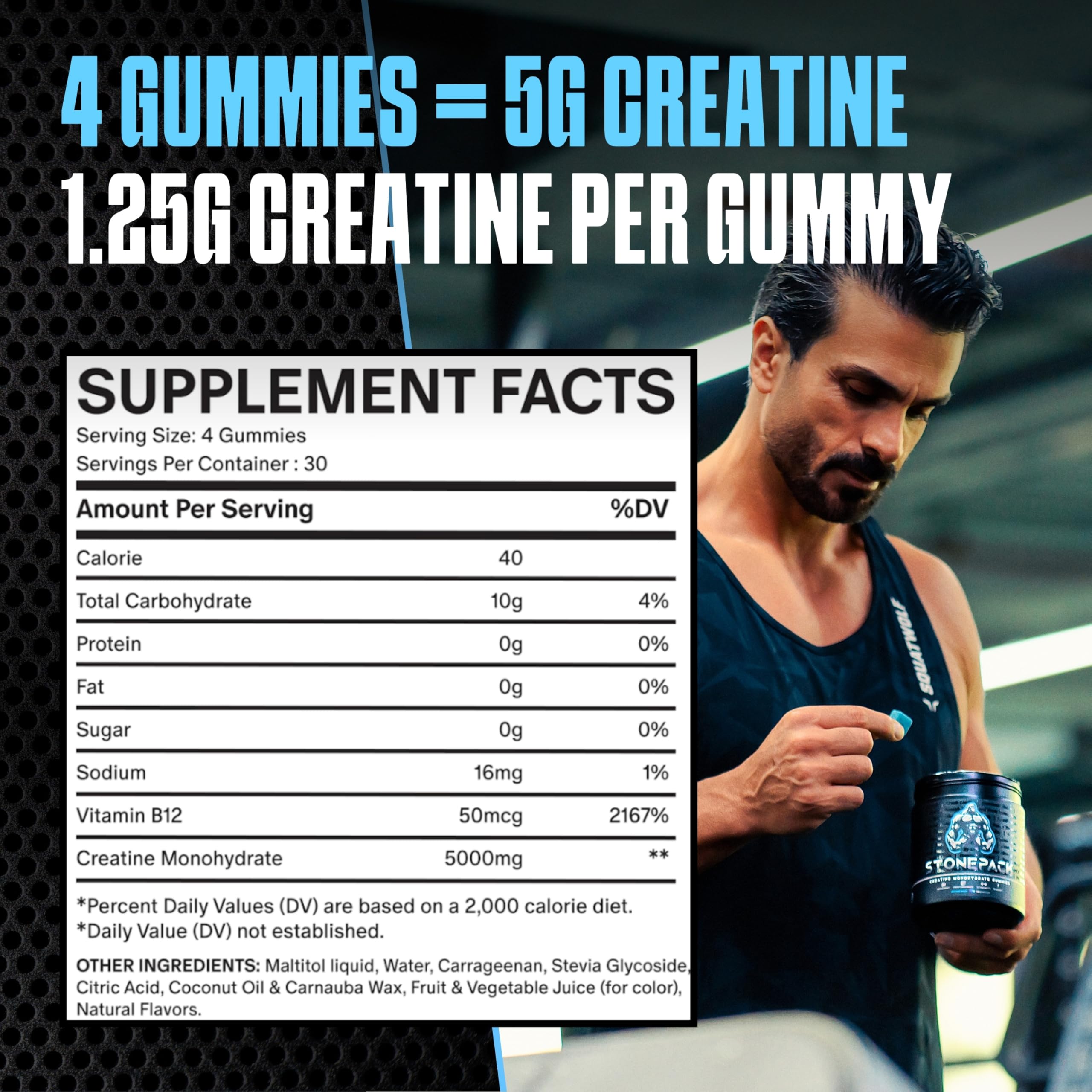 Stonepack sugar free formula easy on digestion for workouts