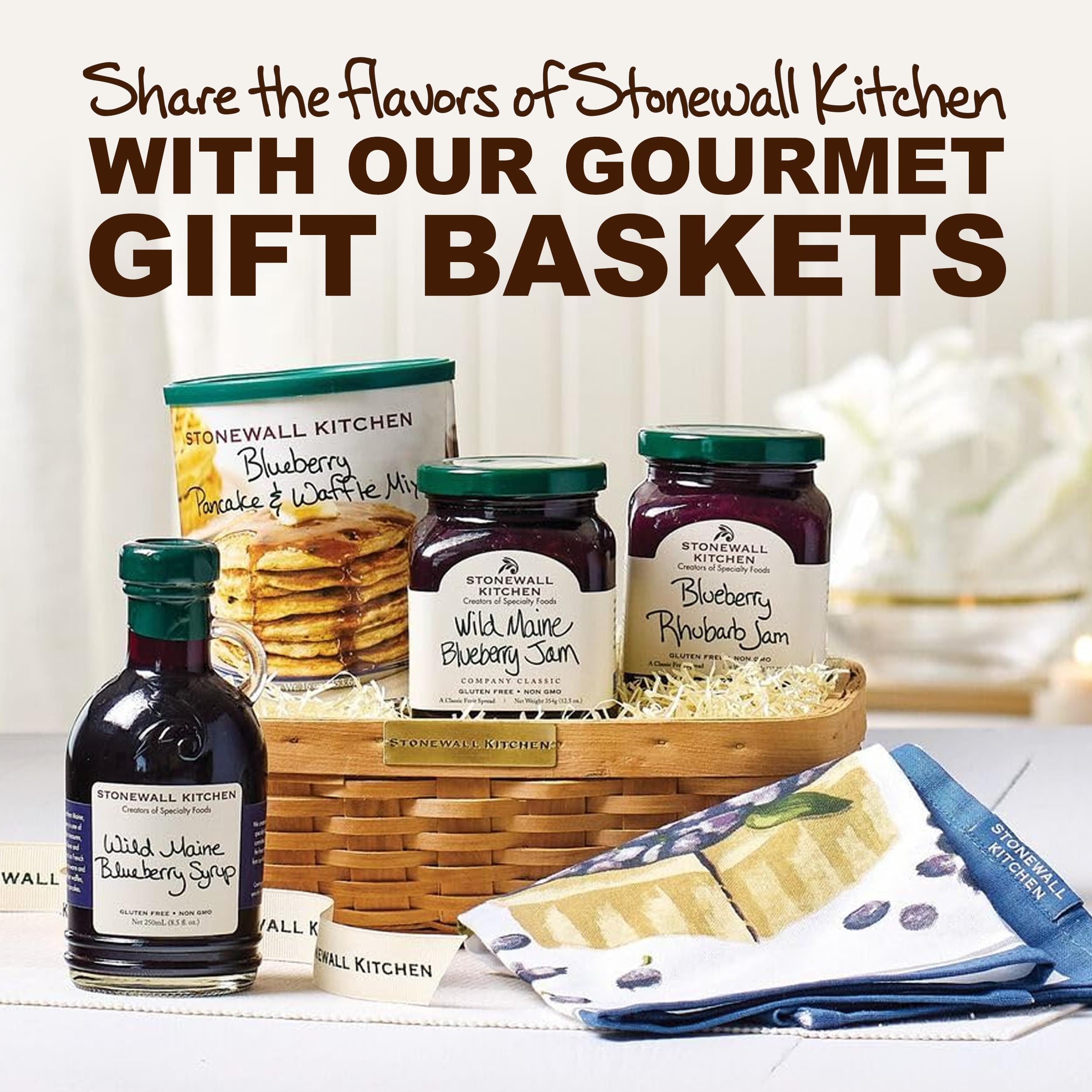 Stonewall Kitchen jams and syrups pairing ideas beside the mix.