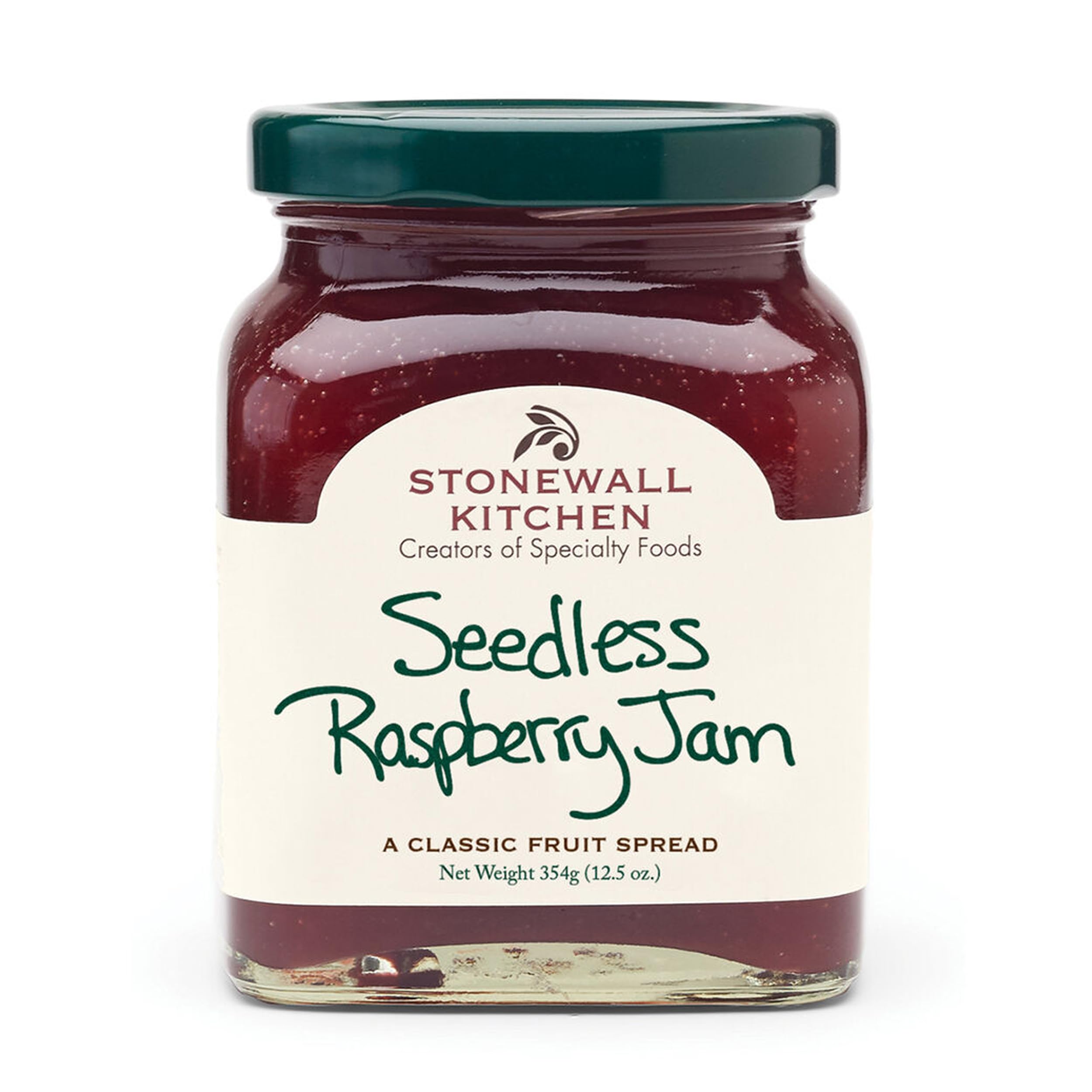 Stonewall Kitchen Seedless Raspberry Jam jar for breakfast.