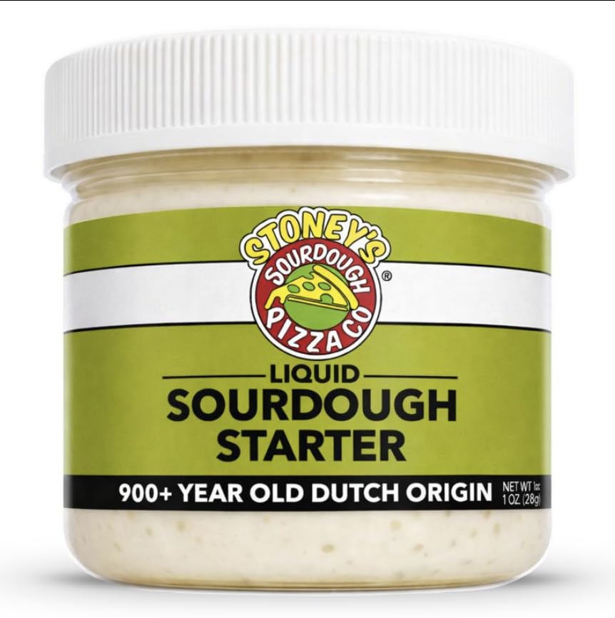 Stoney's Sourdough Starter 1oz jar for home baking with authentic Dutch roots.