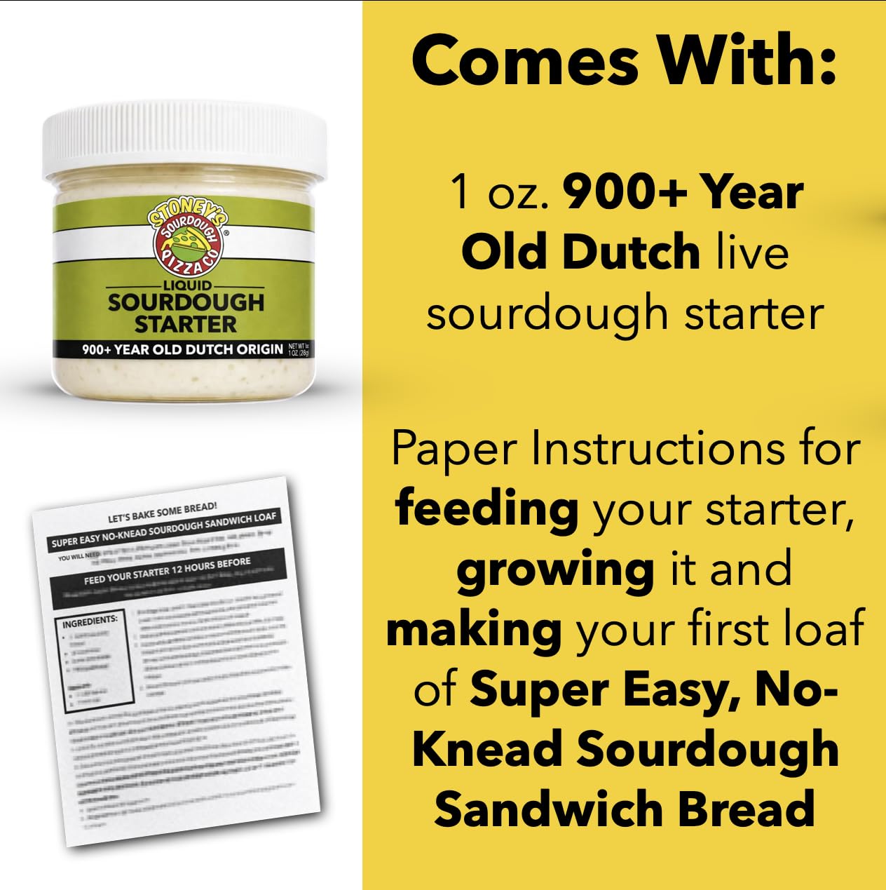 Feeding the Stoney's Starter demonstrates easy activation and care steps.