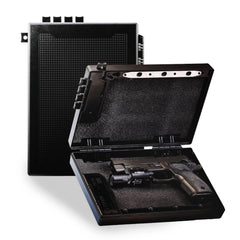 StopBox USA Pro full-size exterior view for secure handgun storage on the go.